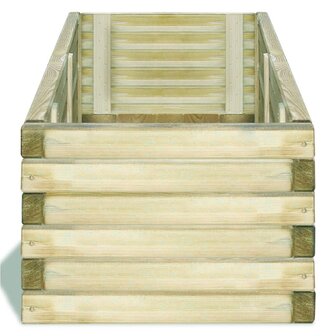 Plantenbak verhoogd rechthoekig 120x40x30 cm hout 3