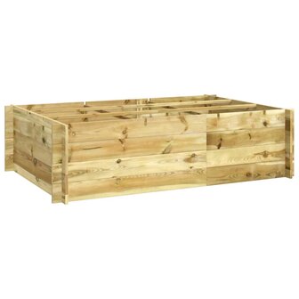 Plantenbak verhoogd 150x100x40 cm ge&iuml;mpregneerd hout 1