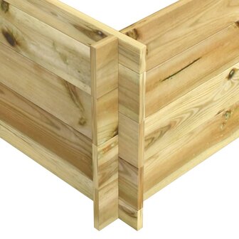 Plantenbak verhoogd 150x100x40 cm ge&iuml;mpregneerd hout 4