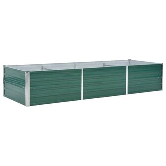 Plantenbak verhoogd 240x80x45 cm gegalvaniseerd staal groen 2