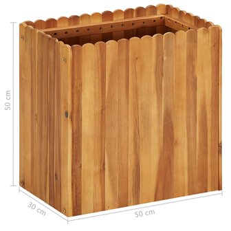 Plantenbak verhoogd 50x30x50 cm massief acaciahout 5