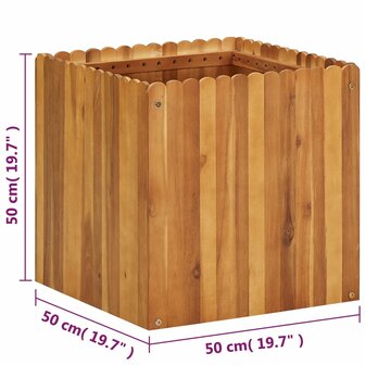 Plantenbak verhoogd 50x50x50 cm massief acaciahout 5