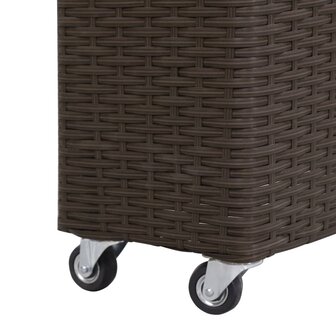 Plantenbak verhoogd met 4 potten 80x22x79 cm poly rattan bruin 6