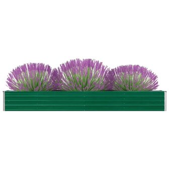 Plantenbak verhoogd 320x40x45 cm gegalvaniseerd staal groen 1