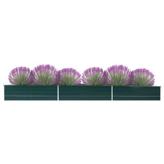 Plantenbak verhoogd 480x80x45 cm gegalvaniseerd staal groen 1