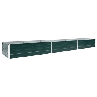 Plantenbak verhoogd 480x80x45 cm gegalvaniseerd staal groen 2