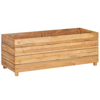 Plantenbak verhoogd 100x40x38 cm gerecycled teakhout en staal 11