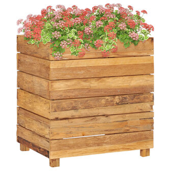 Plantenbak verhoogd 50x40x55 cm gerecycled teakhout en staal 1