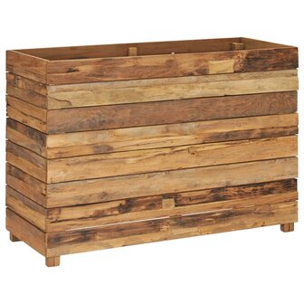 Plantenbak verhoogd 100x40x72 cm gerecycled teakhout en staal 10