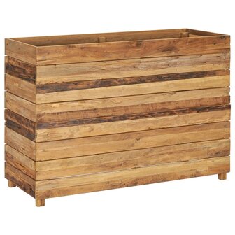 Plantenbak verhoogd 100x40x72 cm gerecycled teakhout en staal 11