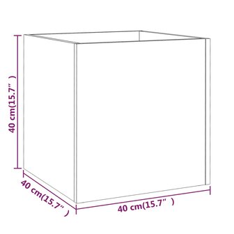 Plantenbak 40x40x40 cm bewerkt hout wit 7