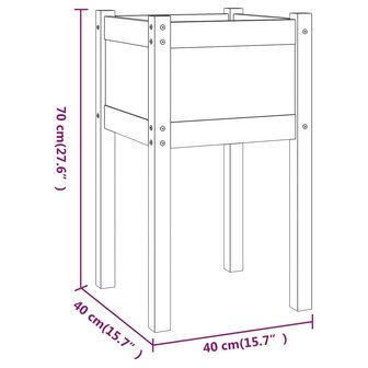 Plantenbak 40x40x70 cm massief grenenhout 7