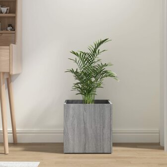 Plantenbak 40x40x40 cm bewerkt hout grijs sonoma eiken 1