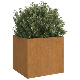 Plantenbakken 2 st 32x30x29 cm cortenstaal 3