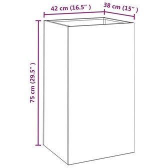 Plantenbak 42x38x75 cm cortenstaal 10