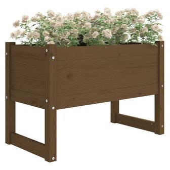 Plantenbak 78x40x52 cm massief grenenhout honingbruin 3