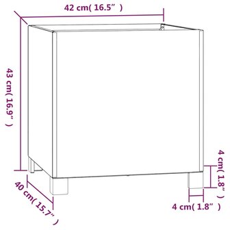 Plantenbak met poten roestig 42x40x43 cm cortenstaal 9