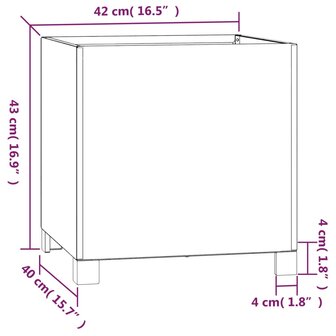 Plantenbakken met poten 2 st roestig 42x40x43 cm cortenstaal 10