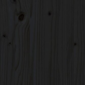 Plantenbak 112x25x66 cm massief grenenhout zwart 8