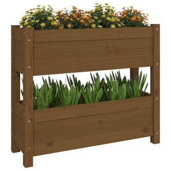 Plantenbak 77x25x66 cm massief grenenhout honingbruin 4