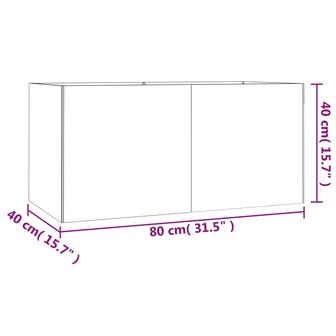 Plantenbak 80x40x40 cm cortenstaal 7