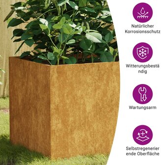 Plantenbak 80x40x40 cm cortenstaal 8