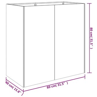 Plantenbak 80x40x80 cm cortenstaal 7