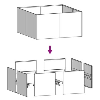 Plantenbak 80x80x40 cm cortenstaal 6