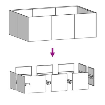 Plantenbak verhoogd 120x80x40 cm cortenstaal 6