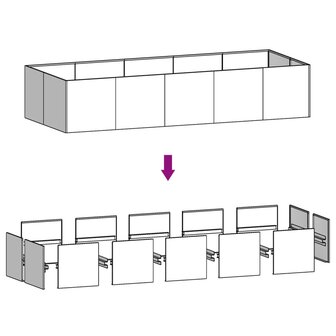 Plantenbak verhoogd 200x80x40 cm cortenstaal 6