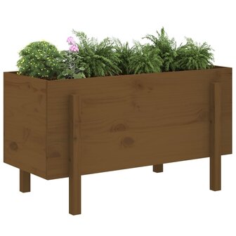 Plantenbak verhoogd 101x50x57 cm massief grenenhout honingbruin 3