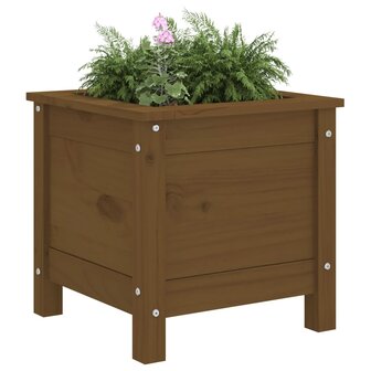 Plantenbak 40x40x39 cm massief grenenhout honingbruin 3