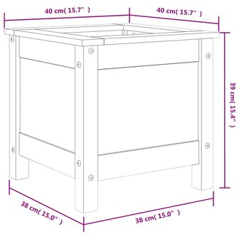 Plantenbak 40x40x39 cm massief douglashout 9