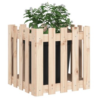 Plantenbak met hekontwerp 50x50x50 cm massief grenenhout 3