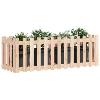 Plantenbak verhoogd met hekontwerp 150x50x50 cm grenenhout 3