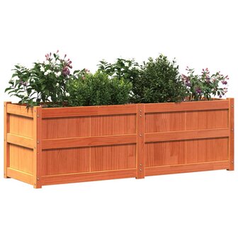 Plantenbak 150x50x50 cm massief grenenhout wasbruin 4