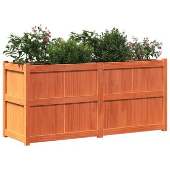 Plantenbak 150x50x70 cm massief grenenhout wasbruin 4