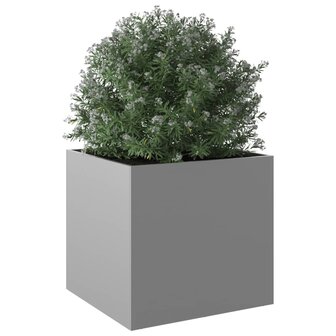 Plantenbak 49x47x46 cm gegalvaniseerd staal zilverkleurig 4