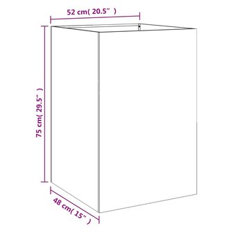 Plantenbak 52x48x75 cm koudgewalst staal zwart 9