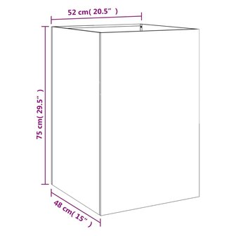 Plantenbak 52x48x75 cm koudgewalst staal olijfgroen 10