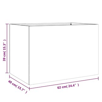 Plantenbak 62x40x39 cm koudgewalst staal olijfgroen 10