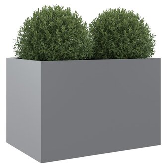 Plantenbak 62x40x39 cm gegalvaniseerd staal zilverkleurig 4