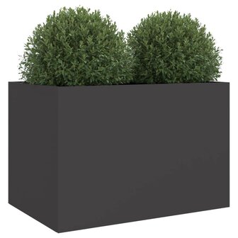 Plantenbak 62x47x46 cm koudgewalst staal zwart 4