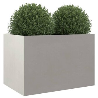 Plantenbak 62x47x46 cm roestvrij staal zilverkleurig 4