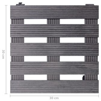 Plantentrolleys 4 st 30x30x7,5 cm HKC grijs 6