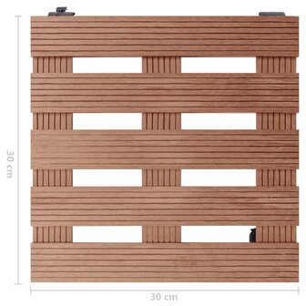 Plantentrolleys 4 st 30x30x7,5 cm HKC bruin 6