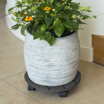 Nature Plantentrolley rond &Oslash;30 cm antracietkleurig 1