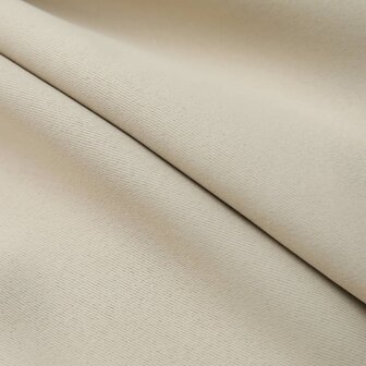 Gordijnen verduisterend met haken 2 st 140x175 cm beige 4