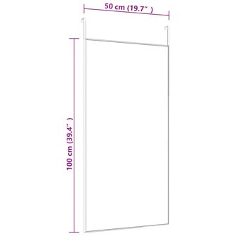 Deurspiegel 50x100 cm glas en aluminium zwart 4