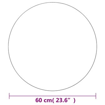 Wandspiegel rond 60 cm glas 7